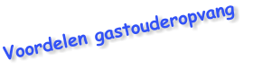 Voordelen gastouderopvang